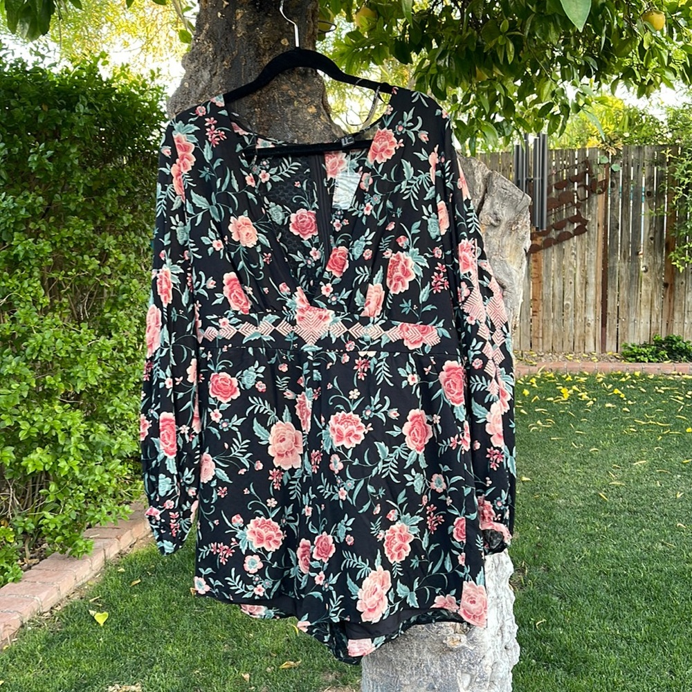 forever 21 floral romper xl
